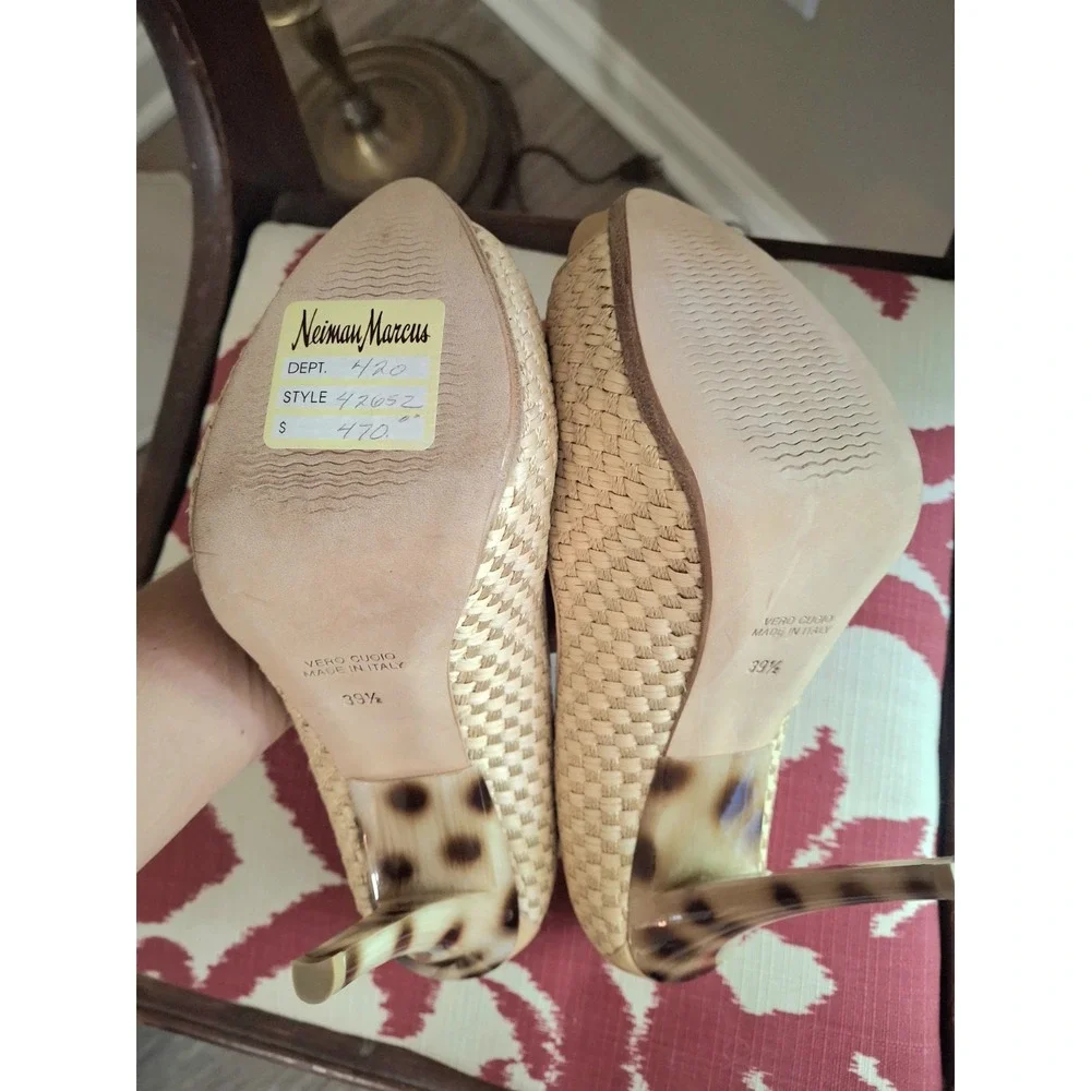 Baldan Venezia Platform Peep Toe Pumps  Stiletto Heels Italy 39.5 US 9  $470